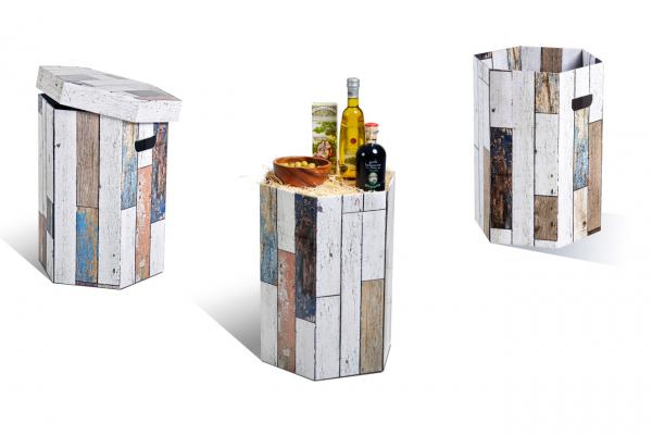 This cardboard wastepaper basket is available in four stunning prints and is a real eye-catcher with its elegant hexagonal shape and unexpected sturdiness.  Besides being a wastepaper basket, it also makes a great storage box, laundry basket or container to collect your old paper for recycling. 