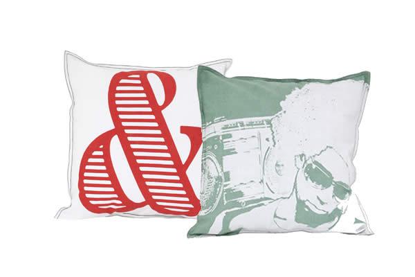 Printed cushion green/ white photo 45x45cm Printed cushion white/red 45x45cm 