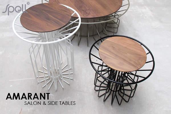 The Amarant side table, the marriage of a magazine holder with a side table, comes in 4 different colours: white, yellow, champagne and black.  Inspired by blooming flowers these furniture designs presents magazines in an elegant way in a living room, lobby area, library or any waiting room. 